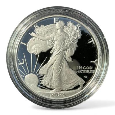 Proof 2024-W 1 Troy Oz .999 Silver American Silver Eagle (CVO969)
