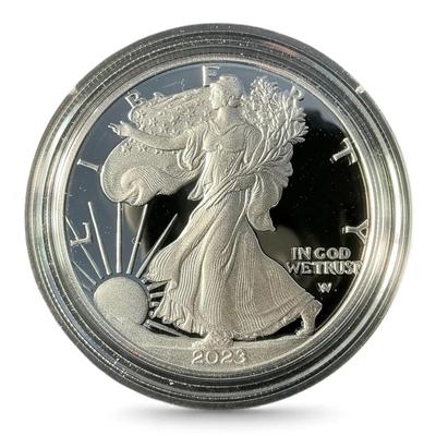 Proof 2023-W 1 Troy Oz .999 American Silver Eagle (CVO957)