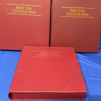 Limited Edition First Day Stamp Lithographs (3) Books