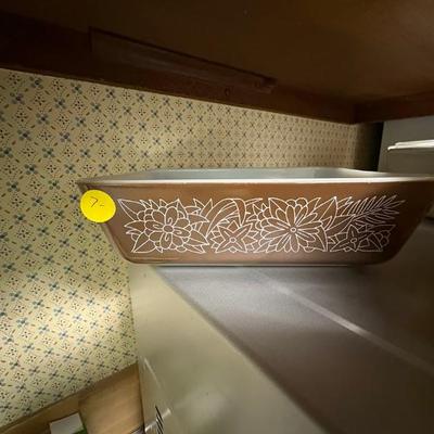 vintage Pyrex Woodland casserole or refrigerator dish