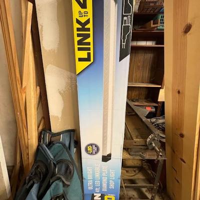 Braun 10,000 Lumen, 4 ft. Linkable Diamond Plate LED Hanging Shop Light