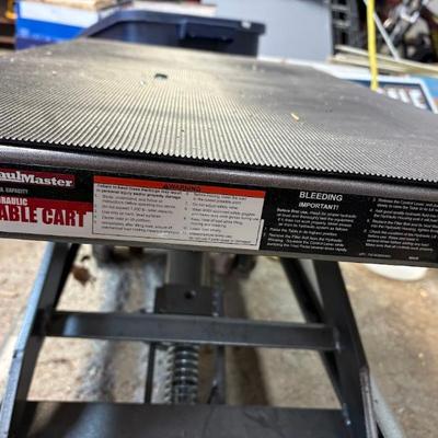 Haul-Master 1000 lb. capacity hydraulic table cart