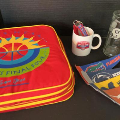 Yay Sports!  Las Vegas Raiders Football Vintage Mug, Chicago Cubs Baseball Mug & Keychain, 1999 NCAA