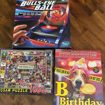 Bulls-Eye Ball Electronic Game & 2 Puzzles - Broadway Musicals, B is for Birthday