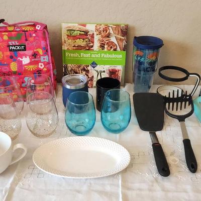 Kitchen Stuff - Stemless Wine Glasses, Sam's Club Cookbook, Freezable Lunch Sack, Candles & More