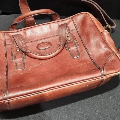 Fossil Light Brown Leather Bag And Matching Wallet