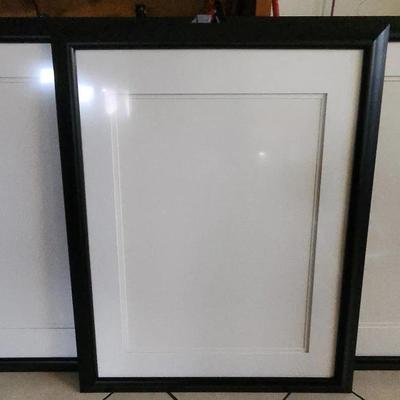 (3) Large Black Photo Picture Frames, 34x43 Art