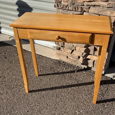 Cute Light Wood Entry Table With Small Drawer
