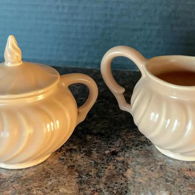 Franciscan Coronado Peach Covered Sugar And Creamer Set - California USA 