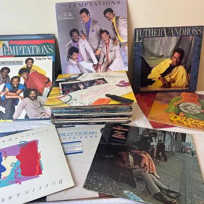Vinyls By Artists Such As The Temptations, New Edition, Vandross 