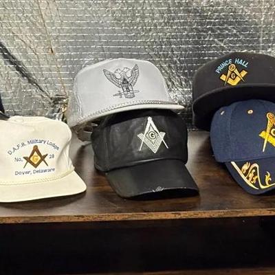 Masonic / Freemason-Themed Baseball Caps and Hats Lot