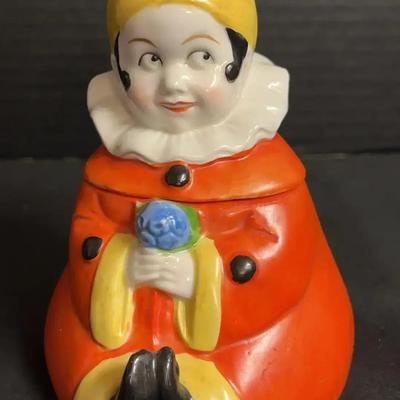 Art Deco Luster Ware Pierrot Inkwell