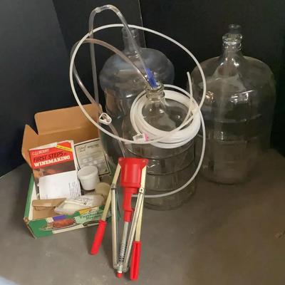 Wine Making Equipment with Glass & Plastic Carboys, Tools & Supplies