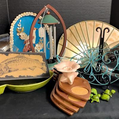 Glass Fish Sculpture, Solar Chimes & Coastal-Themed Décor Collection