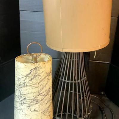 Wire Frame Lamp and Accent Table Lamp