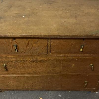 Vintage Wooden Dresser with Four Drawers