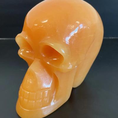 Orange Calcite Skull