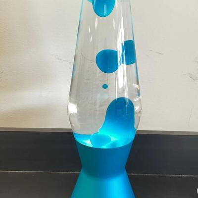 Mathmos Astro Lava Lamp (Blue) with British to American Electrical Socket Converter