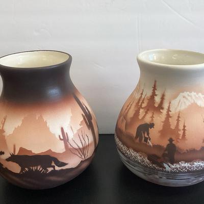 Pair Of Cedar Mesa Pottery Vases