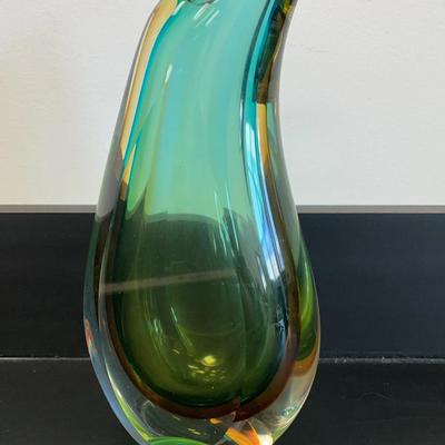 Vintage Blown Glass Teardrop Style Vase