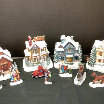 Collection Of Thomas Kinkade Musical Village (12 Pieces)