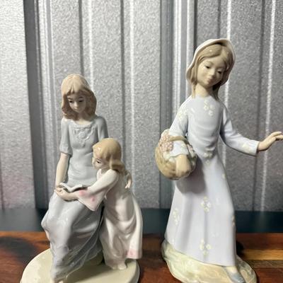 Porcelain Figurines 
“ Vintage Meico,Inc Porcelain” & “ RARE MINT 9" Zaphir Vineyard Girl Figurine”