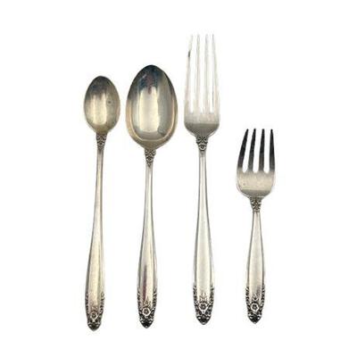 Sale Photo Thumbnail #10: Lot 014  
Sterling Silver, Prelude International Flatware, Two (2) Spoons, Two (2) Forks