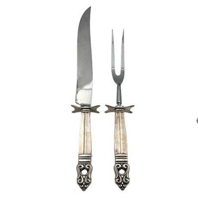 Sale Photo Thumbnail #2: Lot 003   
Royal Danish, International Sterling Silver Handle Carving Set