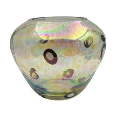 Sale Photo Thumbnail #9: Lot 013   
Jozefina Krosno, Art Glass Iridescent Vase, Made In Poland