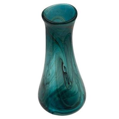 Sale Photo Thumbnail #24: Lot 037   
Blue Smoke Style Hand Blown Art Glass Vase