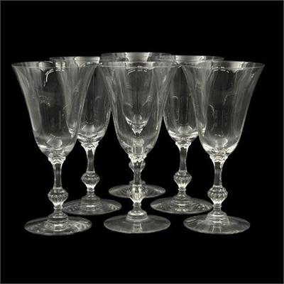Sale Photo Thumbnail #83: Lot # 134
Crystal Water Goblets, Set of Six (6)Goblets, Set of Six (6)