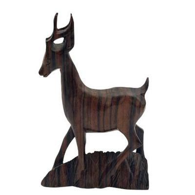 Sale Photo Thumbnail #51: Lot 070   
Hand-carved wooden Stag Figurine
