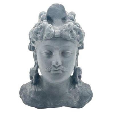 Sale Photo Thumbnail #8: Lot 012   
Antique Bodhisattva Head Stone Statue, From Gandhara Region