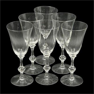 Sale Photo Thumbnail #84: Lot # 134
Crystal Water Goblets, Set of Six (6)