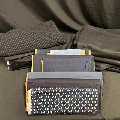 284: Fashion Fabric Black And Blues  Remnants 