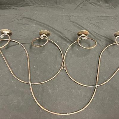 292: Tuscan/Old World Style Wrought Iron Candelabra Wall Mount 