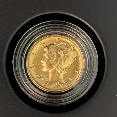 2016 Gold Mercury Dime 1/10 oz Gold