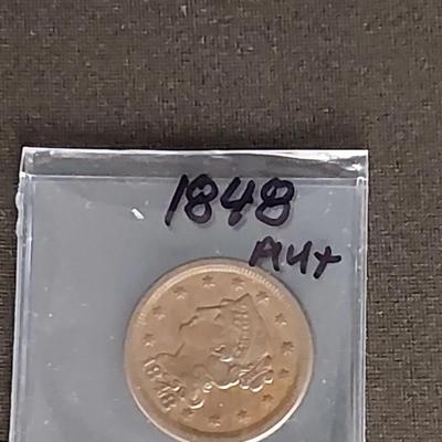 1848 Large Cent (AU)