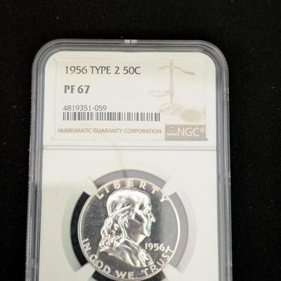 1956 Franklin Half Dollar PF67 