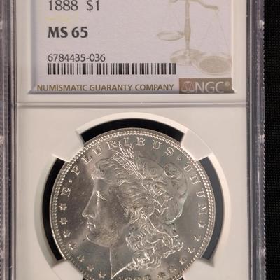 1888 Morgan Silver Dollar (MS65)  