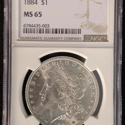 1884 Morgan Silver Dollar (MS65)