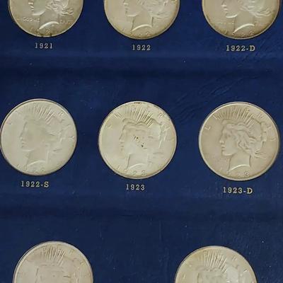 Peace Silver Dollar Set 1922-1926 24 Piece Set
