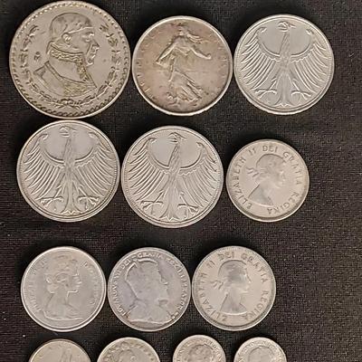 13 PCS Foreign Silver Coin Lot 
