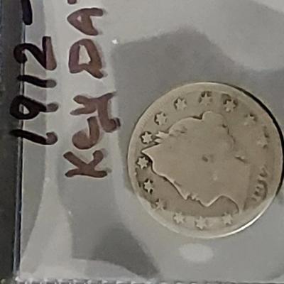 1912 S Liberty V Nickel Rare Key Date