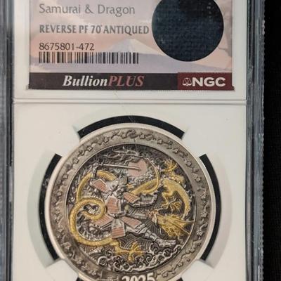 2025 Niue Samurai & Dragon - Reverse PF70