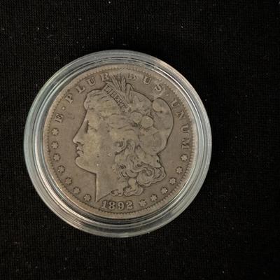 1892 CC Morgan Silver Dollar