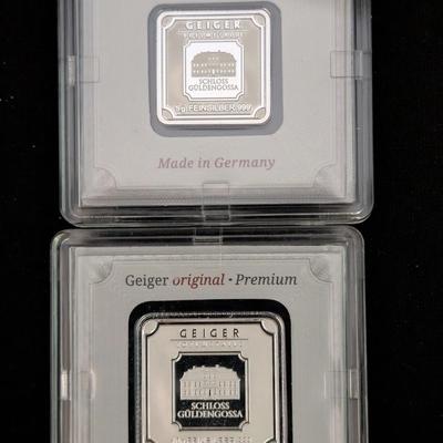 Geiger 10G & 5G .999 Silver Bar