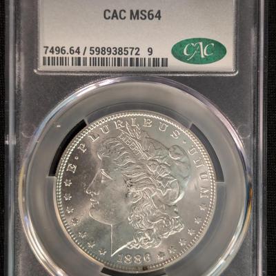 1886 Morgan Silver Dollar (MS64)