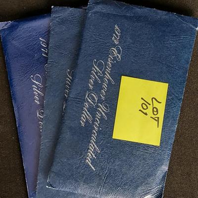 3 Eisenhower Silver Dollars UNC