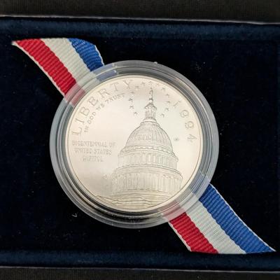 1994 U.S. Capital Silver Dollar UNC Coin